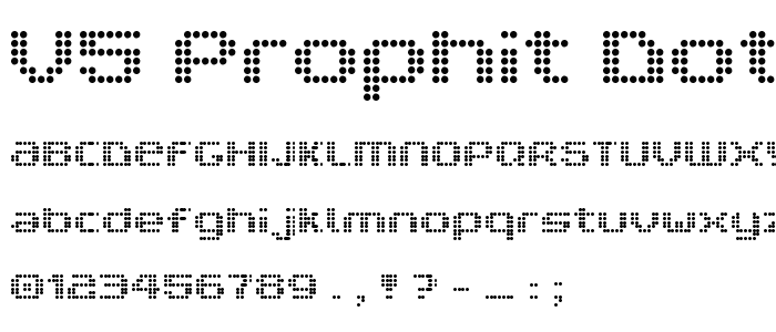 V5 Prophit Dot font